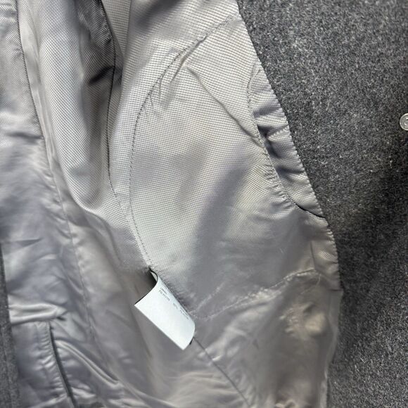 Marc New York Gray Wool Trench Coat Double Breasted Belted Women’s Size 6 Small - Picture 12 of 16